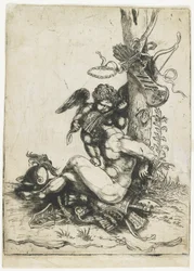 Limite de Marte por Cupido, c.1515-1520 (ponto seco)